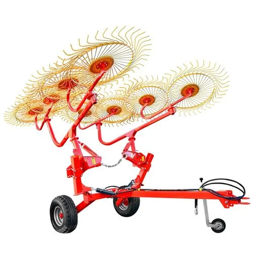Grizzly Hay Rake, Carted, 8 Wheel
