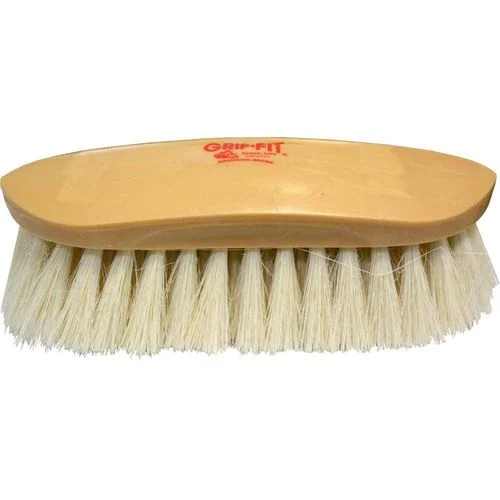 Grooming Brush Showman White Tampico Bristle GRIP-FIT Handle