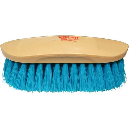 Grooming Brush Soft Synthetic Bristle w/ Full Size Handle GRIP FIT