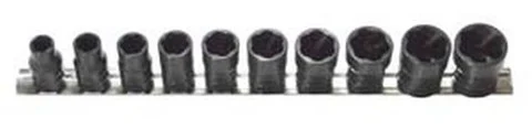 H.B. Products TSFS5010B 10 Piece 1/2" Drive Sae Turbo Socket Set