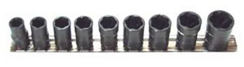 H.B. Products TSMS3809B 9 Piece 3/8" Drive Metric Turbosocket Set