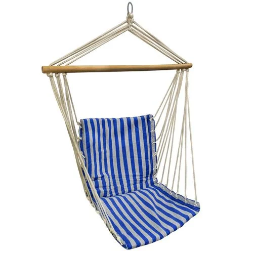 Hanging Beach Chair, Blue and Grey, 265 Lb. Capacity
