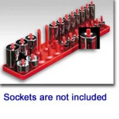 Hansen Global 1/2" Drive SAE Red - 2 Row Socket Tray (1201)