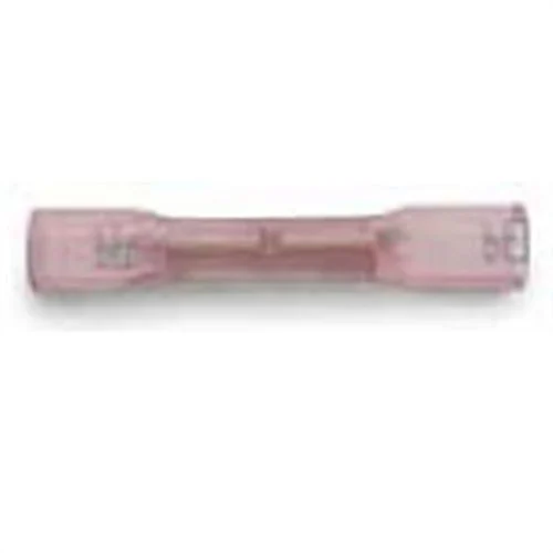 Heat Shrink Adhesive Lined Transparent Red Butt Splice for 22-16 AWG