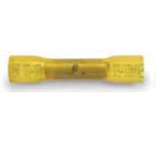 Heat Shrink Adhesive Lined Transparent Yellow Butt Splice for 12-10 AWG