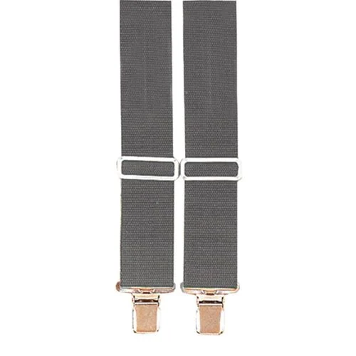 Heavy Duty Grey Suspenders (X-Large)