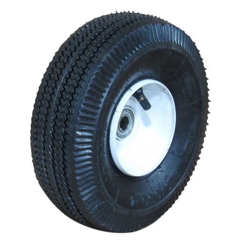 HI-RUN Wheelbarrow Tire Assembly, 4.10/3.50-4, Sawtooth, CT1009