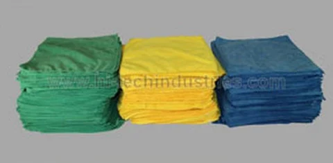 Hi-Tech Industries 100 Bulk 15" x 15" Green Shop Towels (HT-20-100G)