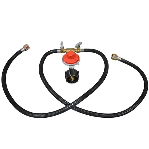 High Pressure Dual Regulator and Hose Assembly, 63-1/2In.