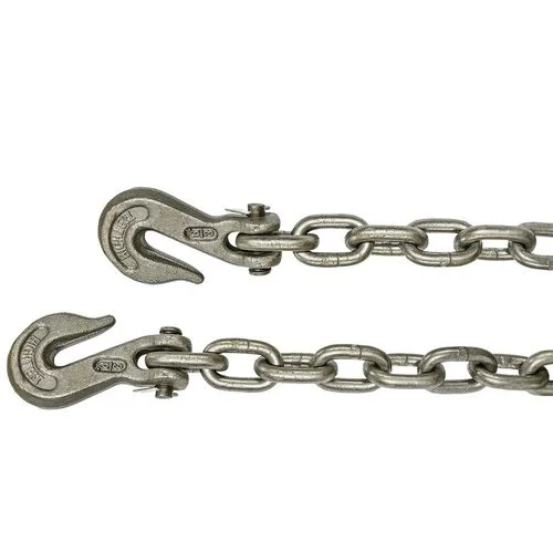 High Test Chain with Clevis Hooks, 3/8 In. x 10 Ft.