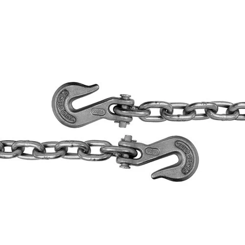 High Test Chain with Clevis Hooks, 3/8 In. x 12 Ft.