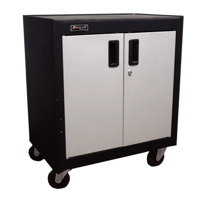Homak 2 Door Mobile Cabinet with Pull-Out Drawer (GS04002270)