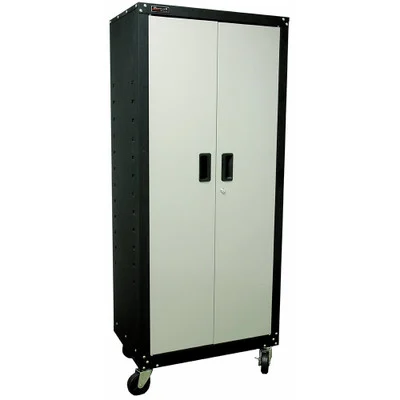 Homak 2 Door Tall Mobile Cabinet with 4 Shelves (GS00765021)