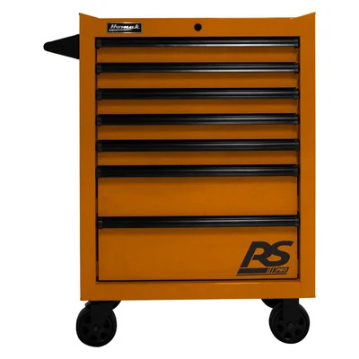 Homak 27" RS PRO 7 Drawer Roller Cabinet, Orange (OG04027770)