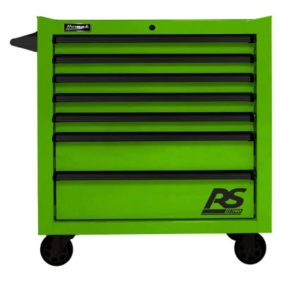 Homak 36 in. RS PRO 7 Drawer Rolling Cabinet, Lime Green (LG04036070)