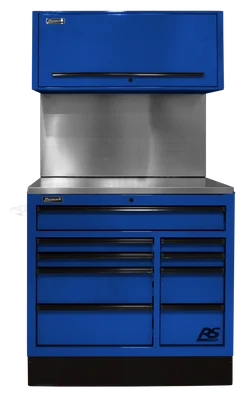 Homak 41-Inch Tool Chest Set with Solid Back Splash, Blue (BLCTS41001)