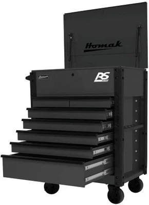 Homak 7 Drawer Tool Cart 35" RS Pro Series - Black (BK06035247)