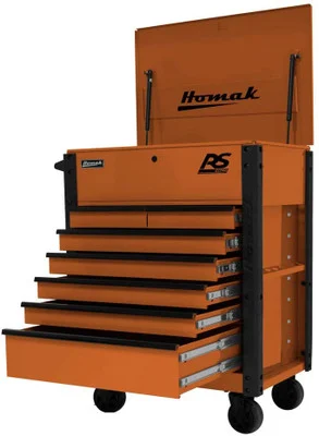 Homak 7 Drawer Tool Cart 35" RS Pro Series - Orange (OG06035247)