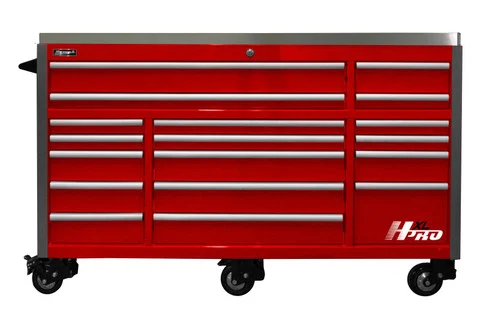 Homak 72" HXL 18-Drawer Roller Cabinet Tool Box, Red (HX04072173)