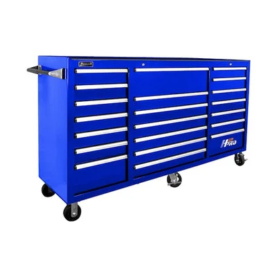 Homak 72-Inch 21-Drawer Rolling Cabinet, Blue (BL04021720)