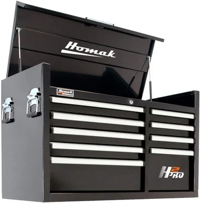 Homak H2PRO 41-Inch 9-Drawer Top Chest, Black (BK02041091)