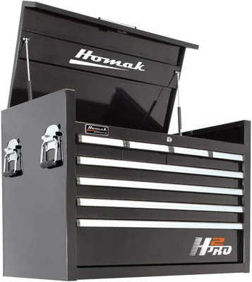 Homak H2PRO Series 36-Inch 8-Drawer Top Chest, Black (BK02036081)
