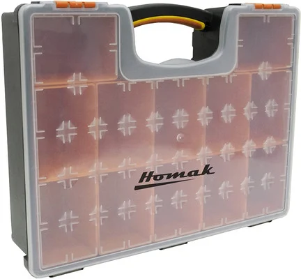 Homak Plastic Tool Organizer with 12 Removable Bins (HA01112425)
