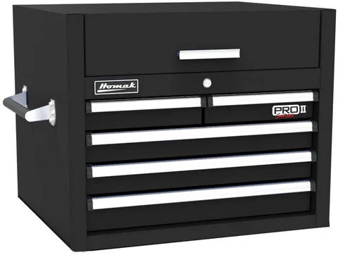Homak PRO II Series 27" 5-Drawer Top Chest, Black (BK02027052)