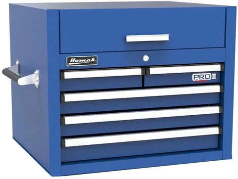 Homak PRO II Series 27-Inch 5-Drawer Tool Chest, Blue (BL02027052)