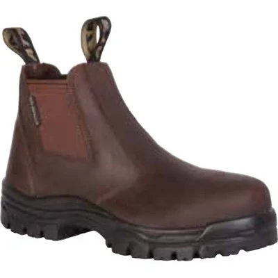 Honeywell 45627-BRN-115 Oiled Brown Nubuck Leather Pull-on 6" Boot, Size 11.5