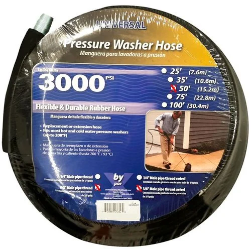Hot & Cold Pressure Washer Hose, 3000 PSI, 3/8" ID x 50'