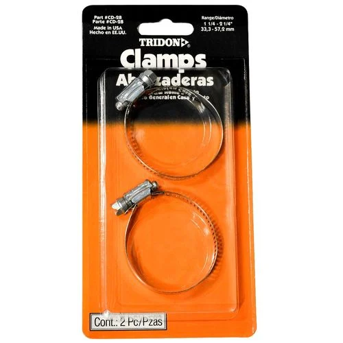 Ideal-Tridon 1/2" Hy-Gear 1 5/16" - 2 1/4" Hose Clamps (2/Pack)