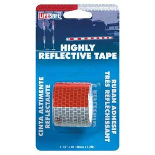 Incom Road Smart Red/Silver Highly Reflective Tape 1.5" x 4'