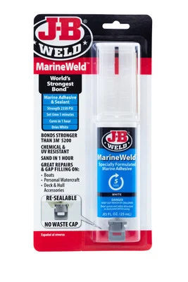 JB Weld 50172 MarineWeld Syringe Bonding Adhesive for Boats, Watercraft & More