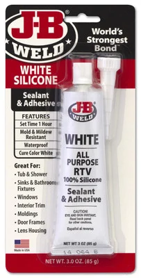 JB Weld White RTV Acetoxy Silicone Sealant 3 Oz (31312)