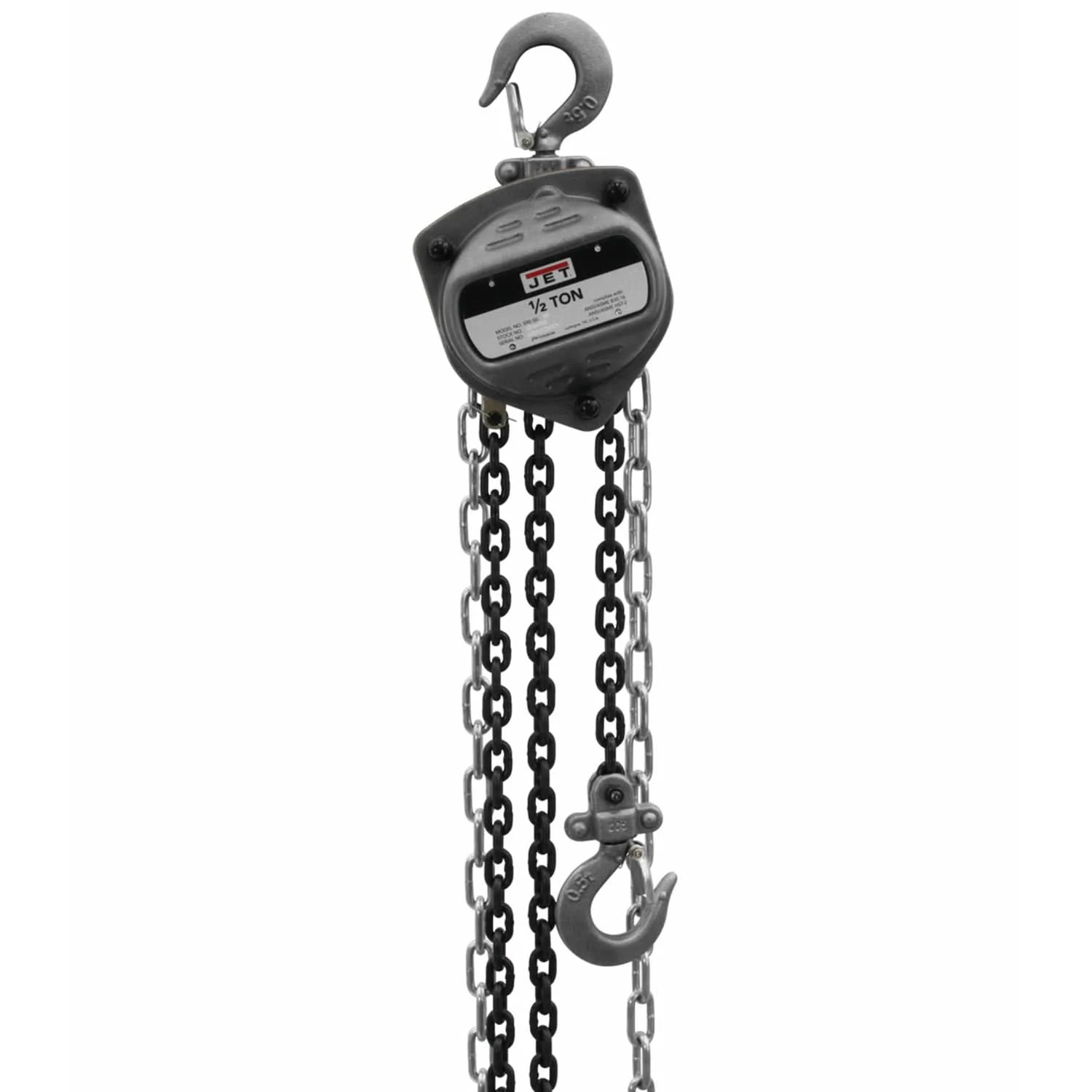 Jet 101901 S90-050-15 1/2-Ton Hand Chain Hoist With 15-Foot Lift