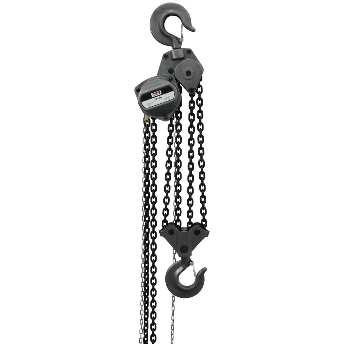 JET 101960 S90-1000-10, 10-Ton Hand Chain Hoist With 10-Foot Lift