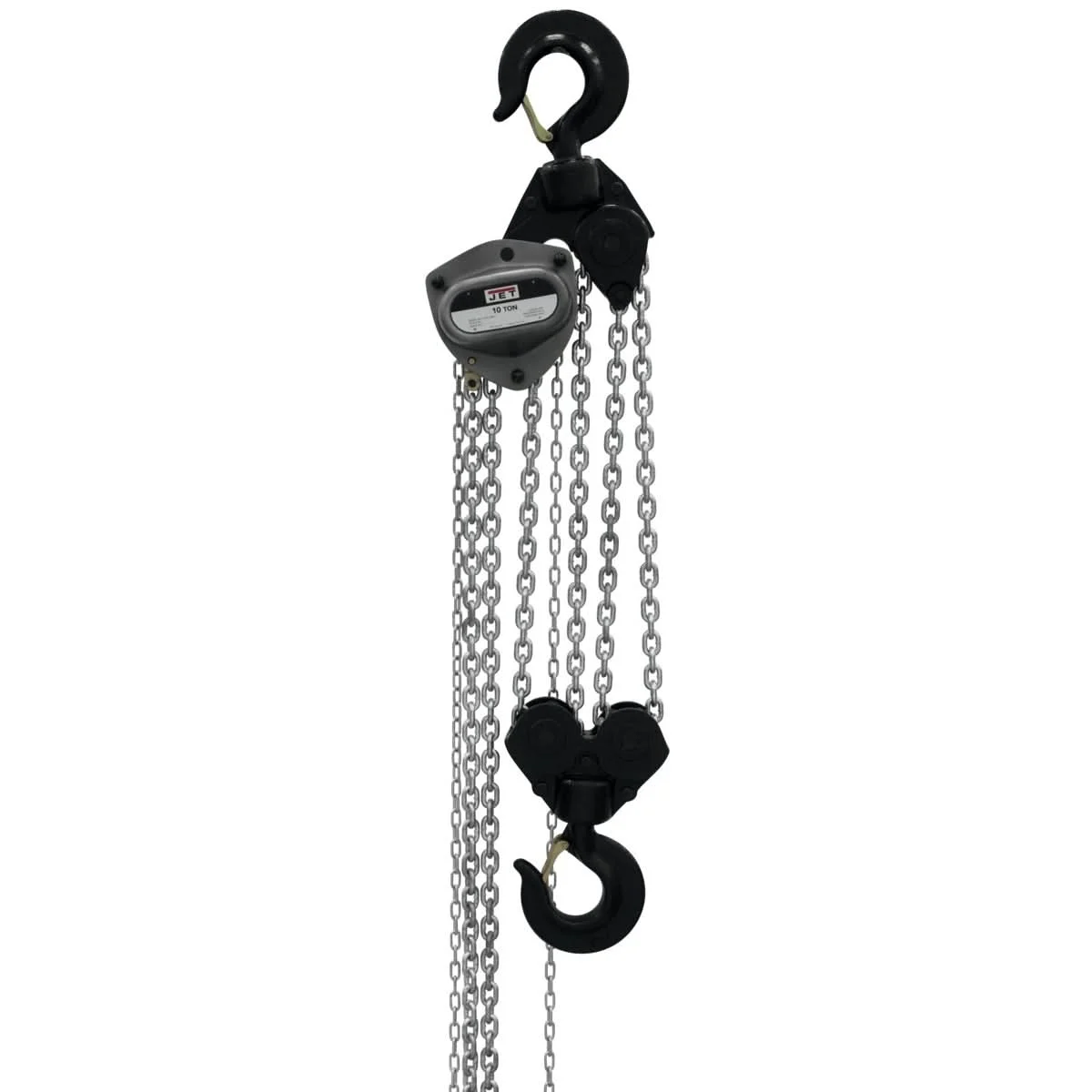 JET 108100 L-100 1000WO-10, 10-Ton Hand Chain Hoist With 10-Foot Lift & Overload Protection