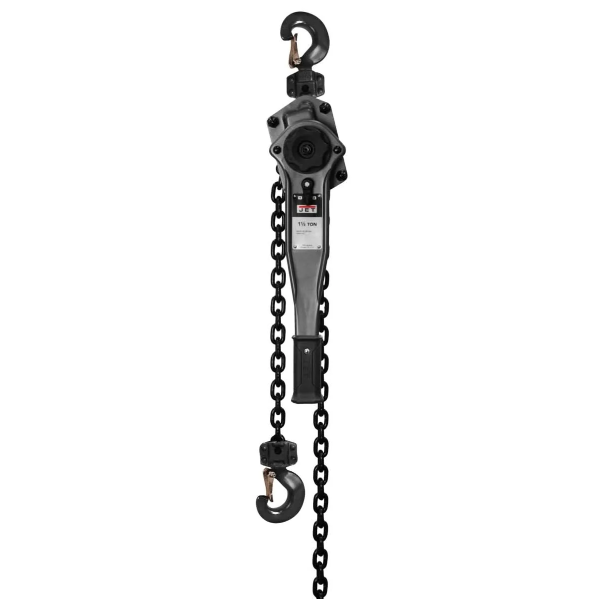 JET 287700 JLP-A Series 1-1/2 Ton Lever Hoist, 5-Foot Lift & Shipyard Hooks