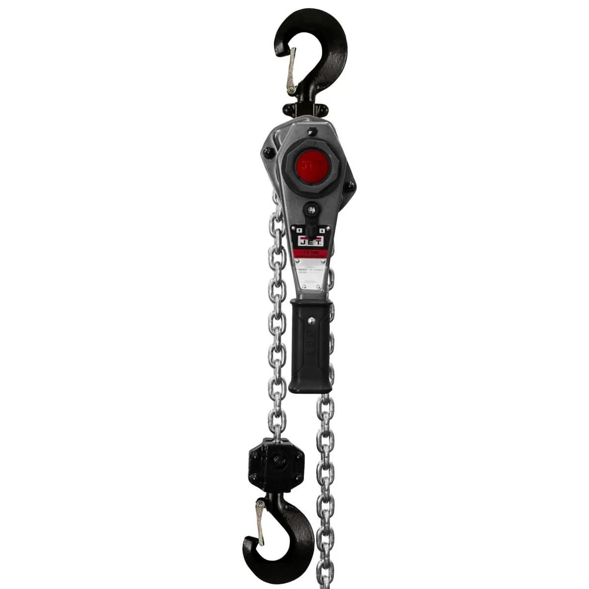 JET 376800 JLH Series 1-1/2 Ton Lever Hoist, 5-Foot Lift with Overload Protection & Shipyard Hooks