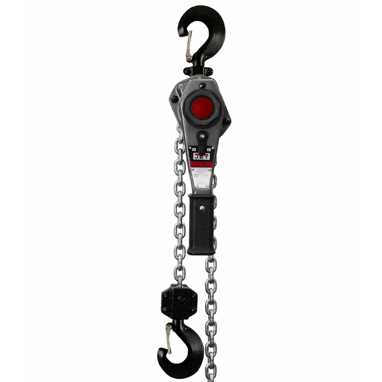 Jet 376803 JLH Series 1-1/2 Ton Lever Hoist 20-Foot Lift with Overload Protection & Shipyard Hooks