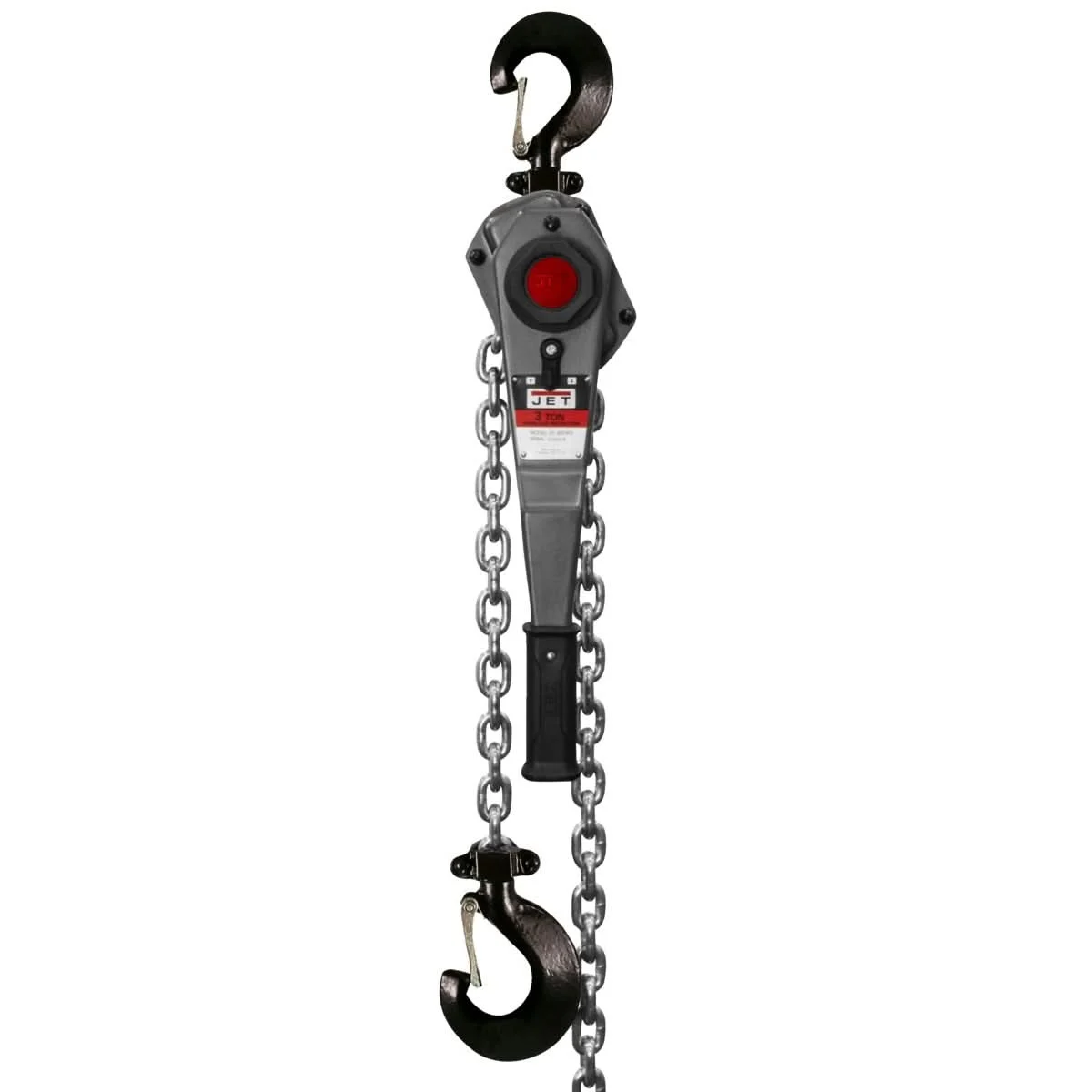 JET 376901 JLH Series 3 Ton Lever Hoist, 10-Foot Lift with Overload Protection & Shipyard Hooks