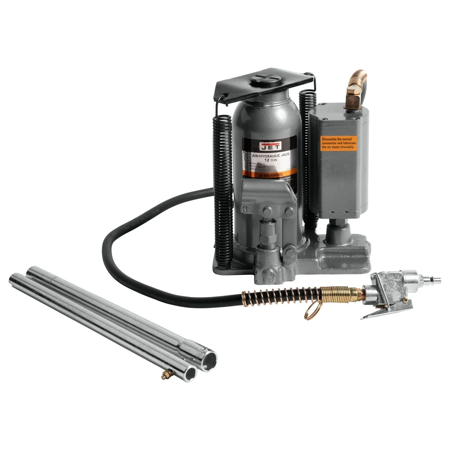 Jet 456612 AHJ-12 12 Ton Air / Hydraulic Bottle Jack