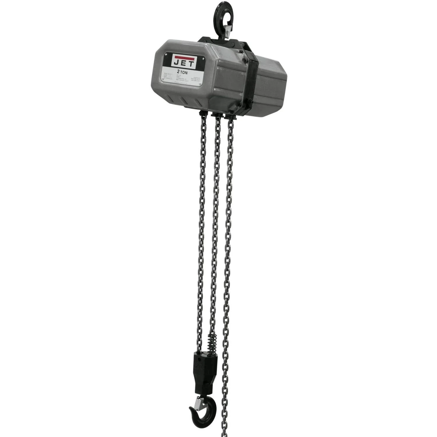 Jet Tools 211500 2SS-1C-15, 2-Ton Electric Chain Hoist 1-Phase 15' Lift