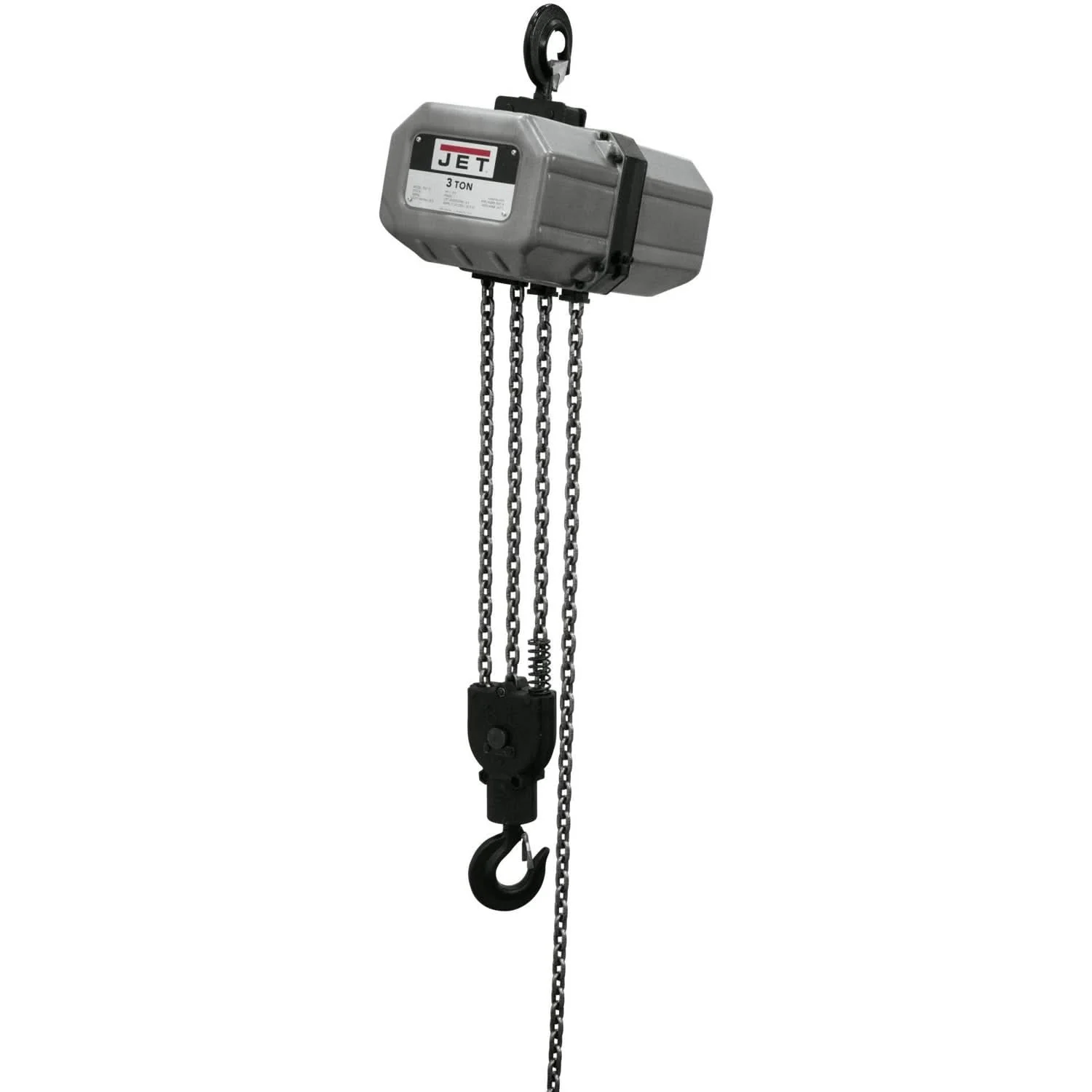 Jet Tools 311500 3SS-1C-15, 3-Ton Electric Chain Hoist 1-Phase 15' Lift