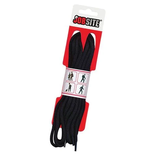 JOBSITE Black Braided Laces, 45" Long