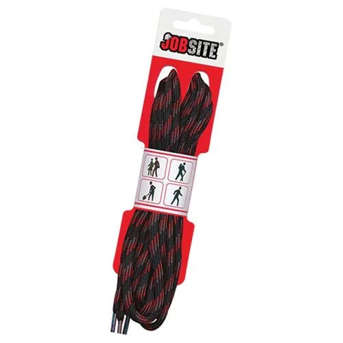JOBSITE Black/Brown Braided Laces, 60" Long