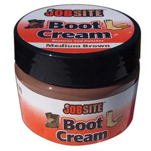 JOBSITE Boot Polish, Medium Brown, 3 oz.