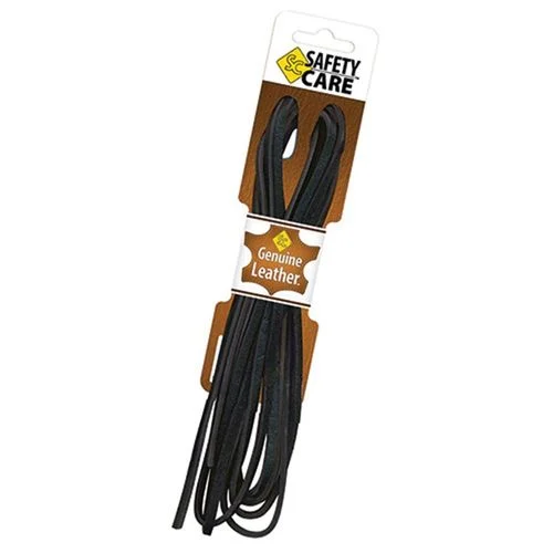JOBSITE Leather Laces, Black, 72" Long
