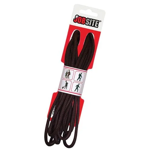JOBSITE Waxed Boot Laces, Brown, 60" Long